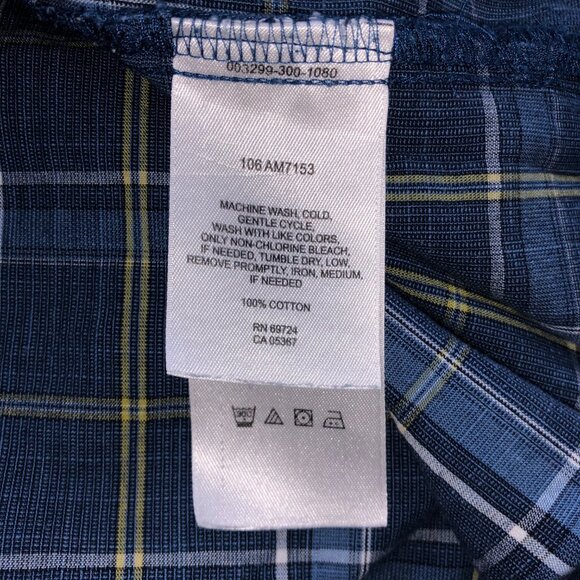 Columbia Shirt Mens XL Blue Tartan Plaid Short Sleeve Button Up Hiking Outdoor - Picture 9 of 11
